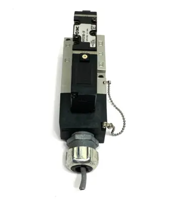 USED SMC MANIFOLD MOUNTED SOLENOID VALVE 5-PORT 0.1~1.0MPA SET PRESS