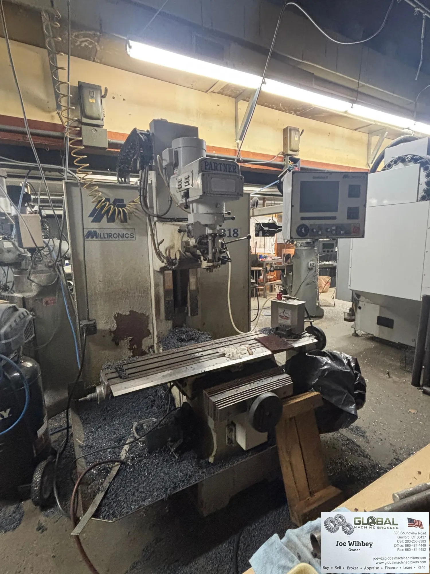 1995 Milltronics MB-18 3-Axis CNC Vertical Bed Mill Milling Machine