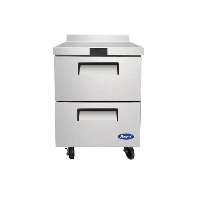 New | in-Stock Atosa New Atosa MGF8423GR 27'' Two-Drawer Worktop Refrigerator Worktop Refrigerators Illinois US | Falcon Restaurant Supply #1375495