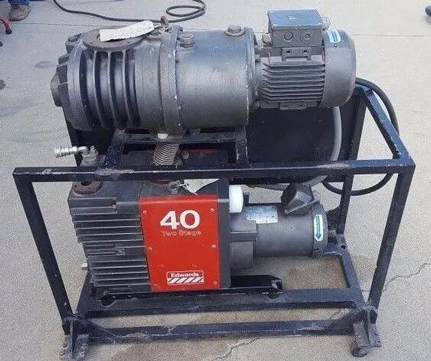 EDWARDS 40 TWO STAGE ROTARY VACUUM PUMP , GEC alpak motor 090SD