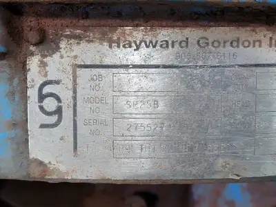 USED HAYWARD GORDON SP25B