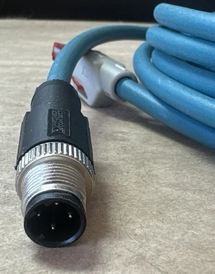 NEW- Phoenix Contact Ethernet Cable M12, 8 Pin to RJ45 200” / 5 Meters WARRANTY!