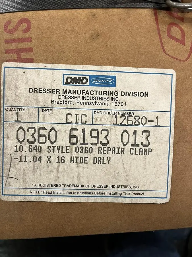 New | in-Stock DRESSER 0360-6193-013 Valves/Fittings | Surplus Asset Holdings #1218120