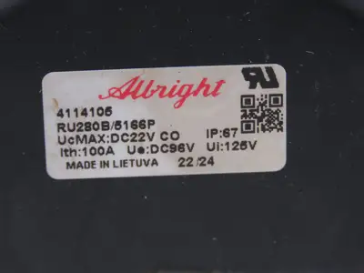 Hyster RU280B-5166P Forklift Curtis Albright DC Motor Contactor Off Hyster E80XN