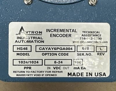 NEW AVTRON HS45-CAYAY6PGA004