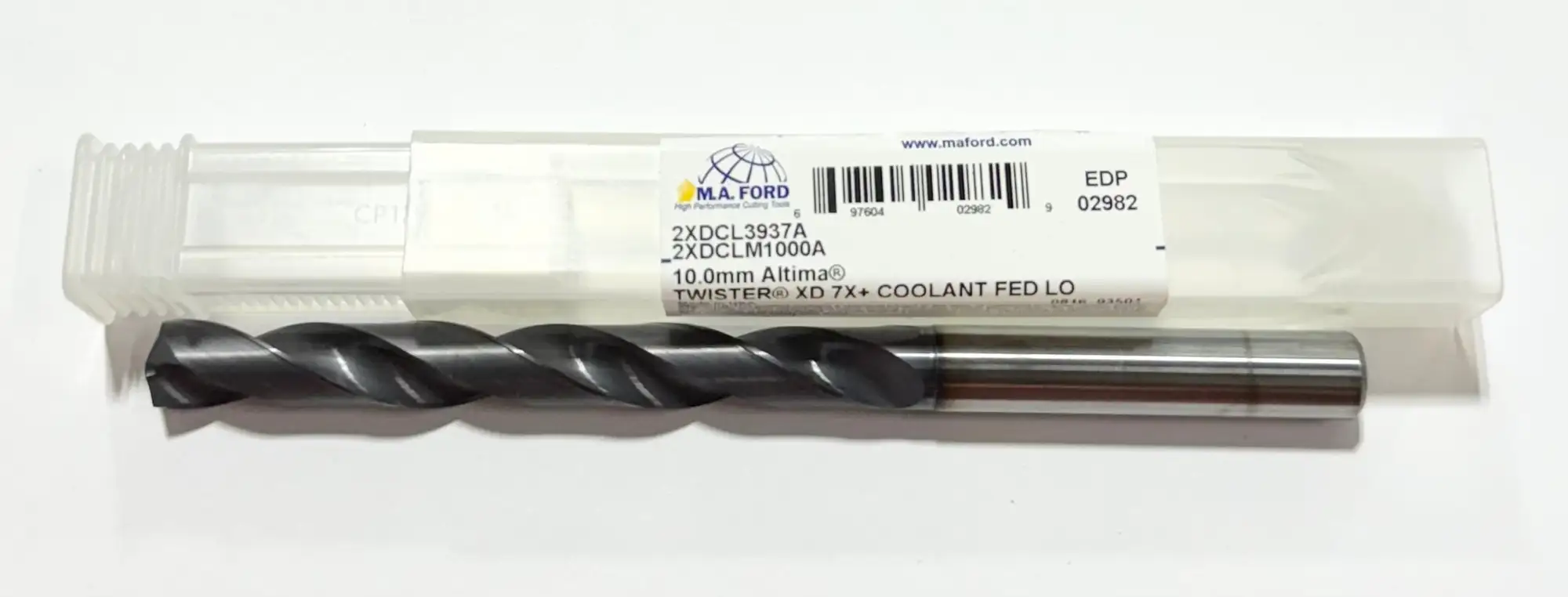 M.A. Ford 10mm Solid Carbide Drill 7xD Altima Coated Coolant Fed USA