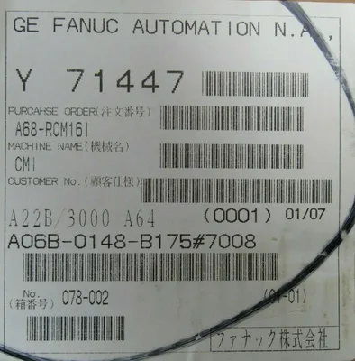 NEW GE FANUC A06B-0148-B175#7008 SERVO MOTOR X22/3000 A06B0148B1757008