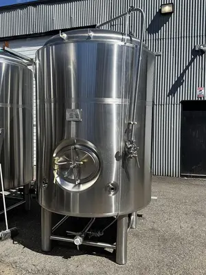 (2) Available - Previously sold 20 bbl/2500L/660Gal jacketed brite tank