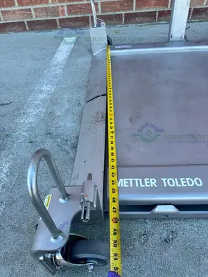 USED METTLER TOLEDO PUA669 STAINLESS STEEL SCALE 500 LBS W/ 36" X 36" PLATFORM, RAMPS