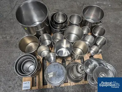 N/A Lot of Stainless Steel Pots