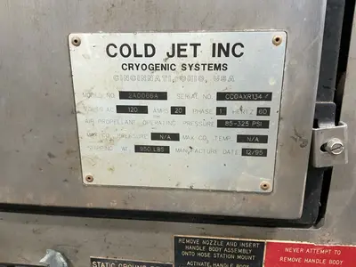 Used 1995 COLD JET INC 2A0066A Dry Ice Blasting Machines Ohio US | HGR 24 #1251162