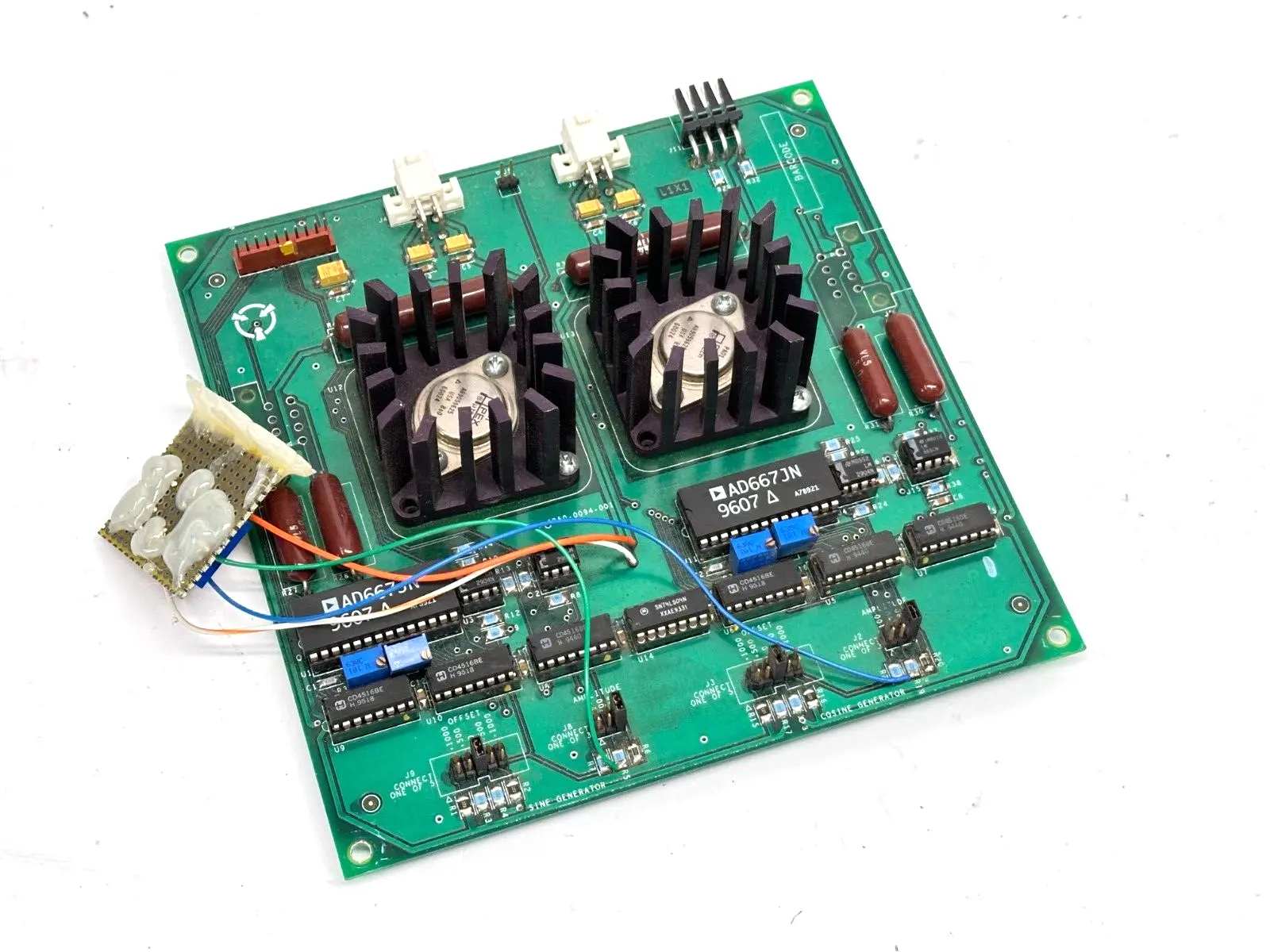 1-CD50-0094-000-X1,AD667JN 9607 | 1-CD50-0094-001 PCB 1-CD50-0094-000-X1 w/ 2x AD667JN 9607 DAMAGED - For parts or not working