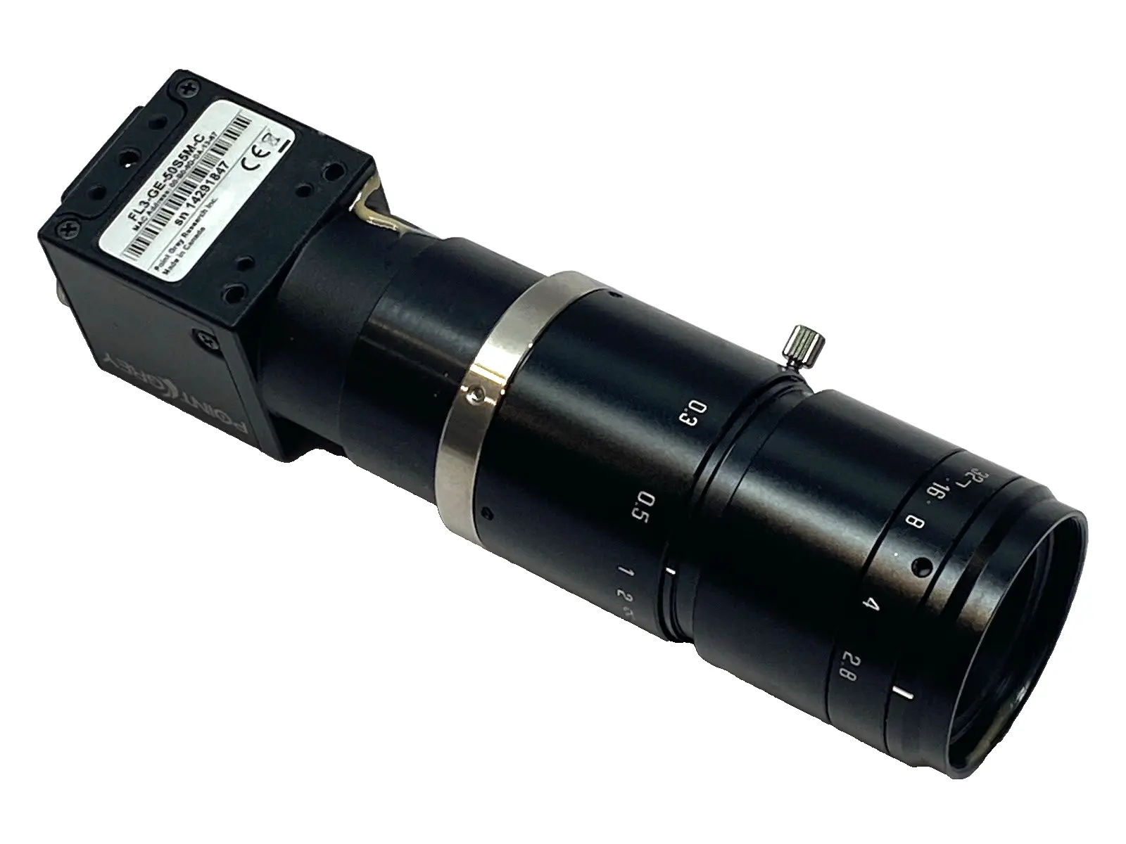 Used Point Grey GigE 5MP Mono Camera W/ Tamron 50mm F2.8 Lens Frame Grabbers & Cameras Michigan US | Maverick Industrial Sales #1395235