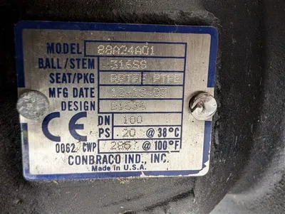 Conbraco 880A24A01 4" Industrial Ball Valve New