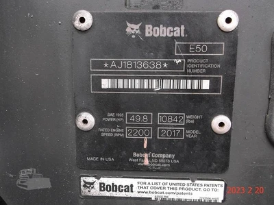 Used 2017 BOBCAT E50 Excavators New York US | Beck Equipment #1506432