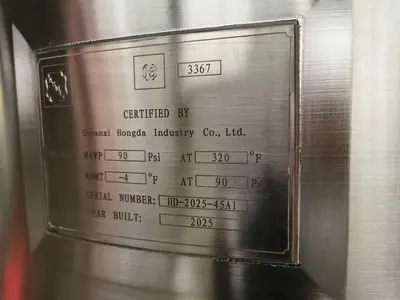 New | in-Stock 2025 HONGDA 100 USG Autoclaves, Reactors & Kettles | Hongda America Corp #1207376