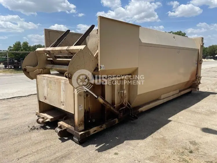 Used 2012 JV MANUFACTURING SCR-T2-34 SELF CONTAINED COMPACTOR WITH REAR CART TIPPER Misc Recycling | US Recycling Equipment #474860