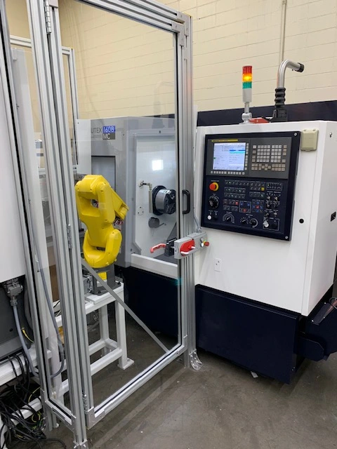 2019 HWACHEON CUTEX 160BMC FANUC ROBOT AUTOMATION CELL
