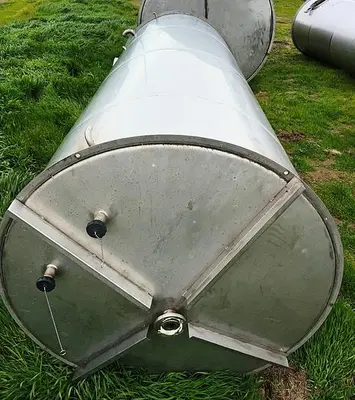 Tank, 2,400 Gallon, 304 Stainless Steel, 5'9" x 14', Single Wall #S745017