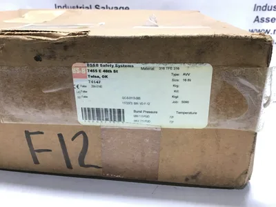 BS&B Safety System QC-0-0113-000 Rupture Disk 16″ Type AVV 1.0-2.0 PSIG