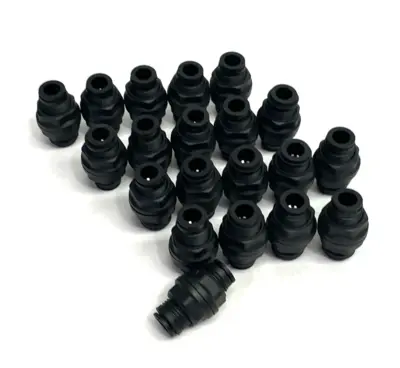 USED PARKER, LEGRIS BULKHEAD UNION PUSH-IN FITTING 1/4" TUBE OD