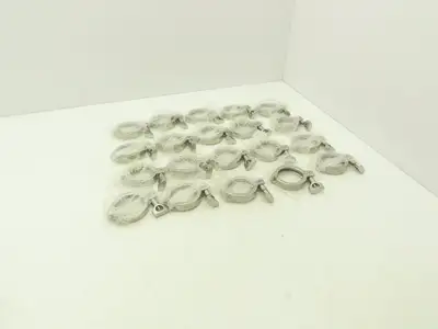TL China 2" Steel Bolted Sanitary Clamp 304SS 2" Pipe Flange Dia 2.5" Lot of 20