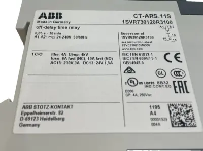 NEW ABB CT-ARS.11S TIME RELAY CTARS11S