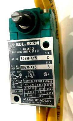 ALLEN BRADLEY 802M-AY5 LIMIT SWITCH SER. C 802M-AX 802MAY5 NEW, SURPLUS