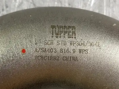 2" 90 Deg Buttweld Elbow SCH STD WP304/304L A/SA403 B16.9 WPS