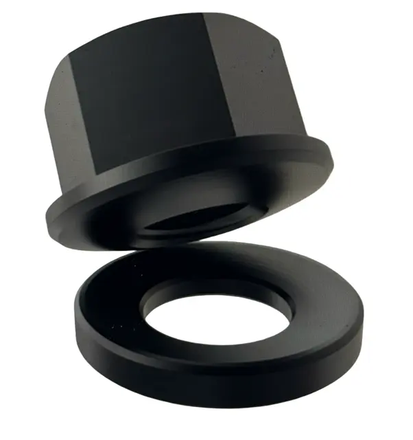 Jergens Spherical Flange Assembly, 7/8"-9 Thread, Black Oxide