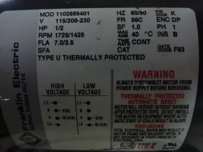 USED FRANKLIN ELECTRIC 1102685401
