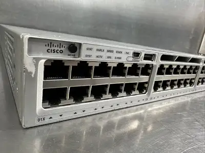Cisco Catalyst WS-C3850-48P-S Switch 48 Port Gigabit PoE+715W Sing PW (5.2.1)