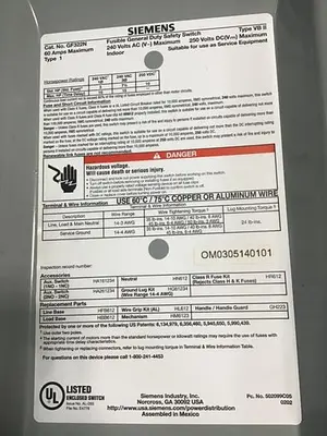 USED SIEMENS GF322N VBII