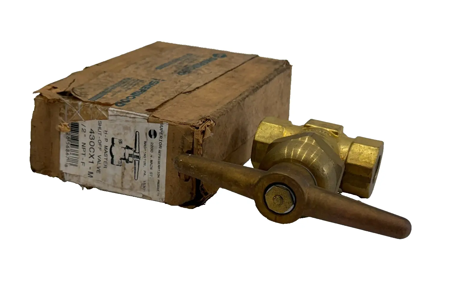NEW SUPERIOR VALVE 430CX1-M SHUT-OFF VALVE 1/2" 430CX1M