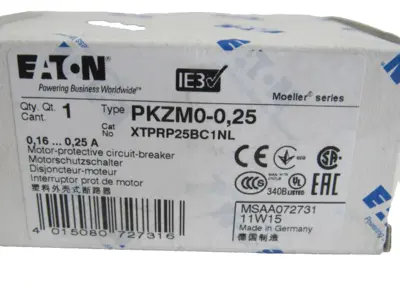 NEW EATON PKZM0-0.25 CIRCUIT BREAKER PKZM0025