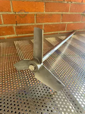 Used 39" STAINLESS STEEL MIXING SHAFT 1" DIAMETER W/ 10" IMPELLER Agitator Shaft California US | Equipment Lab #1415099