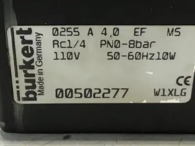 USED BURKERT 0255 A 4,0 EF MS