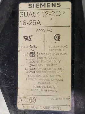 USED SIEMENS 3UA54 00-2C