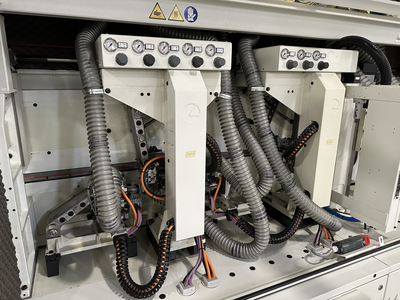 Stefani Evolution SSB Double-Sided Edgebander w/ Mahros Automatic Vacuum Loading & Unloading