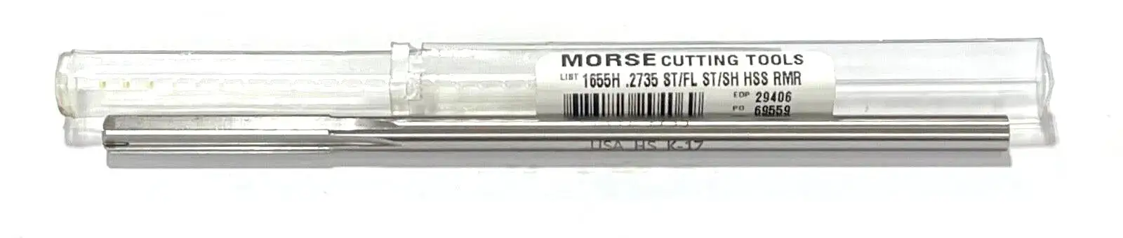 Morse .2735" HSS Chucking Reamer Straight Shank Straight Flute USA Made 29406