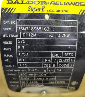 USED BALDOR 36M718S551G3