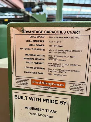 USED 2018 PEDDINGHAUS PCD-1100/3B