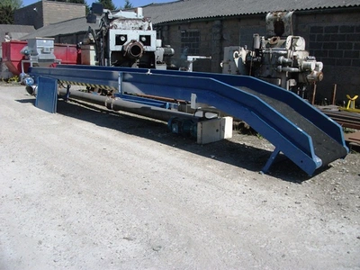 Flat Black Rubber Belt Conveyor 600mm wide x 7,600mm long