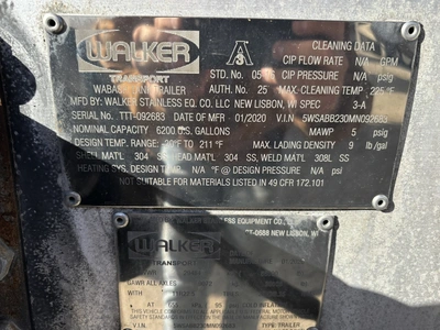 Used 2021 WALKER MILK TANKER TRAILER Liquid Supply Trailers Michigan US | Miedema Asset Management Group #1709468