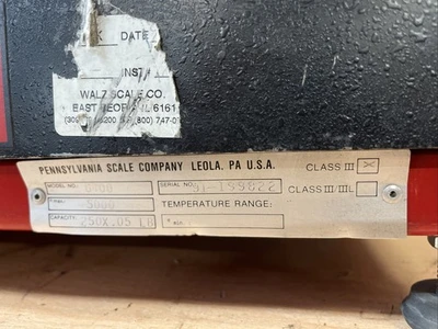 USED Pennsylvania Scale Company 250 x .05LBS