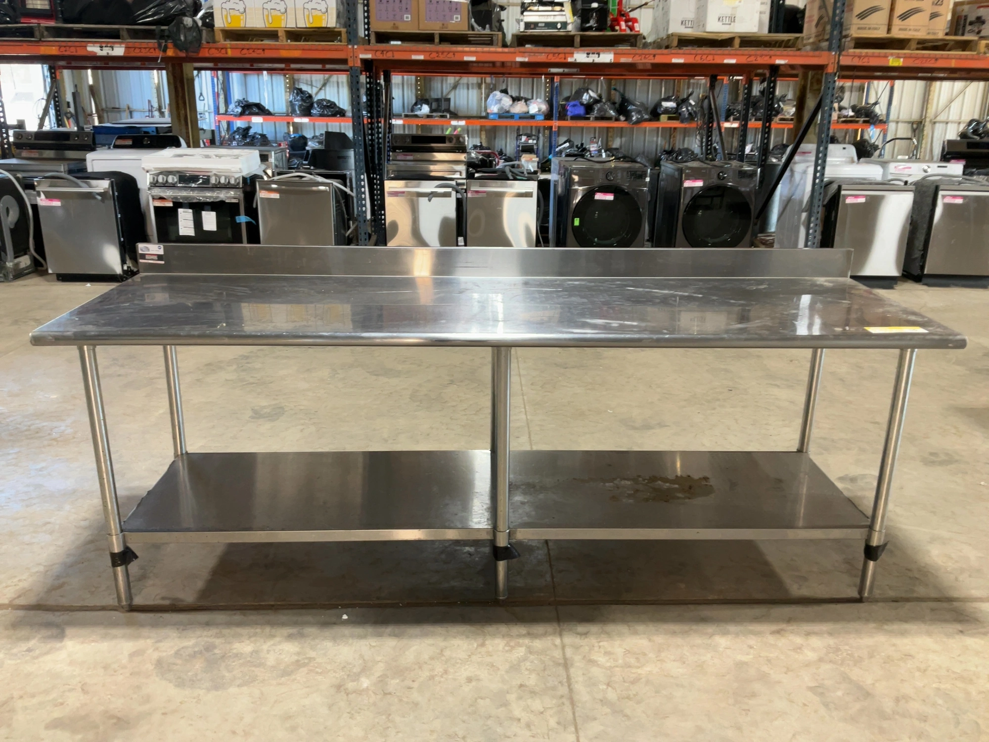 Used SAUBER SELECT PA7396 STAINLESS STEEL COMMERCIAL WORK TABLE 96” Food Prep Tables Michigan US | Miedema Asset Management Group #1580133