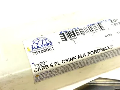 USED M.A. FORD CHATTERLESS SINGLE END COUNTERSINK 6-FLUTE 1 X 60° 78176
