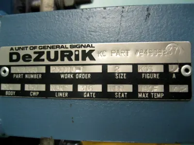2" 150# DeZurik Style KGS (9321686) Actuated SS Knife Gate Valve NEW H20