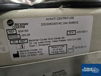Used N/A _UNKNOWN_ Centrifuges Ohio US | Federal Equipment Company #1339999