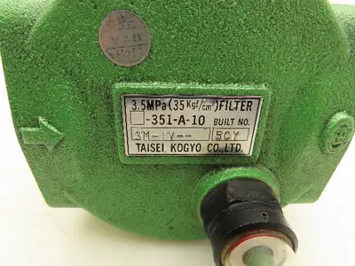 Taisei Kogyo 351-A-10-3M-IV Hydraulic Oil Line Filter 500PSI 3.5Mpa 1-1/4" NPT